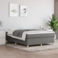 Full Size Fabric Platform Bed Frame with Wooden Slat Support V54965