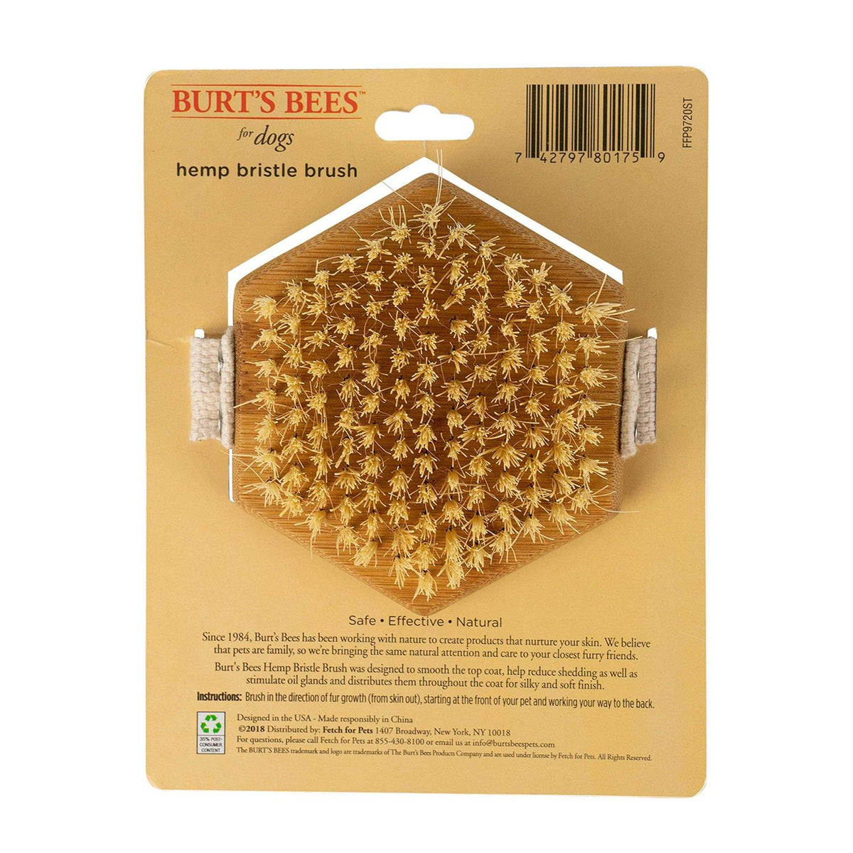Palm Hemp Bristle Brush for Dogs B4427