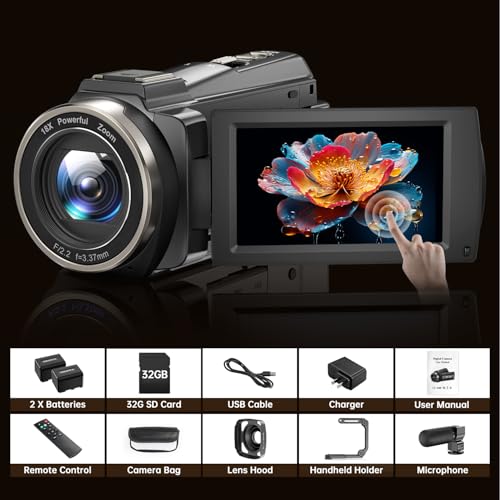8K Video Camera Camcorder 88MP UHD WiFi 18X Digital Zoom IR Night Vision 3.0'' Touch Screen L19457