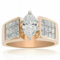 14k Rose Gold Diamond Band Ring Y591