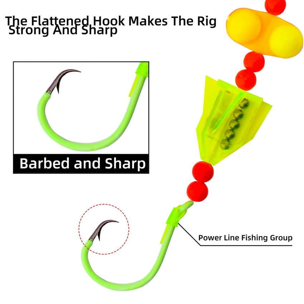 5pcs/set Catfish Rigs Fishing Tackle with Circle Hooks C830