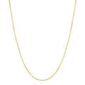 14K Yellow Gold 1MM Hollow Round Box Chain Necklace G10627
