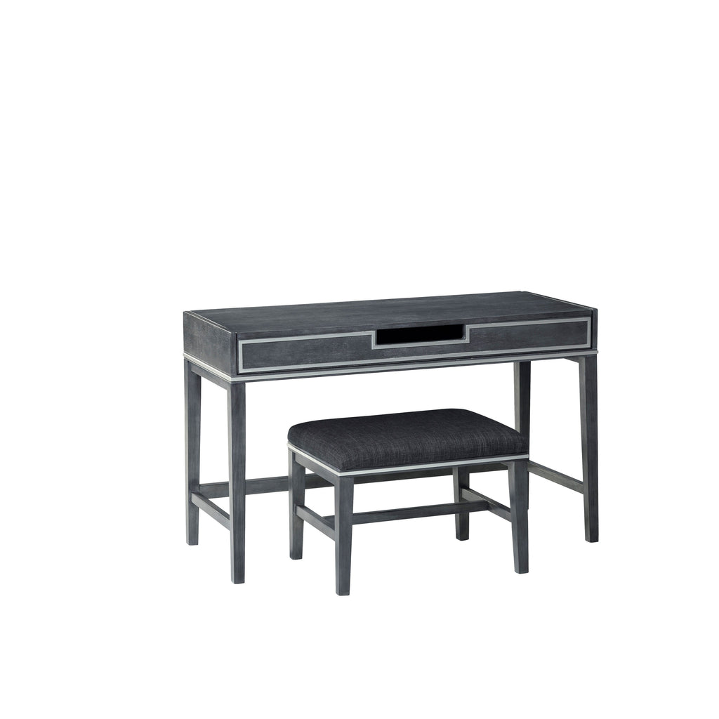 Slate Gray Vanity and Stool X78666
