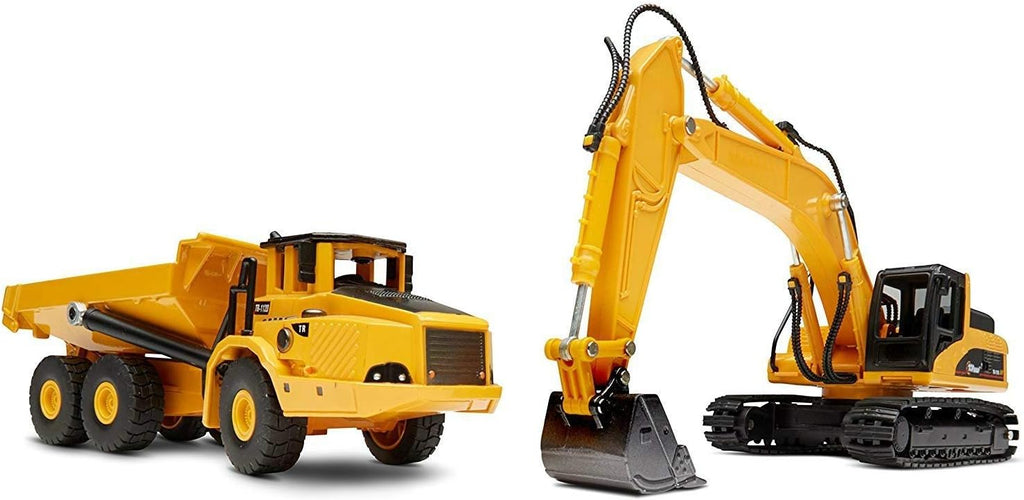 Diecast Metal Construction Trucks, Excavator and Dump Truck, Set of 2 H868280