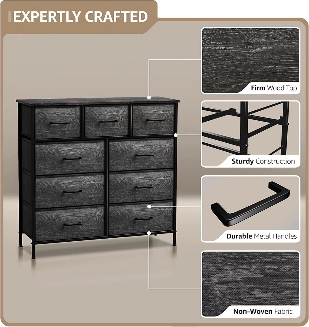 9 Drawer Fabric Dresser H778827