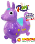 Purple & Pink Swirl Inflatable Bounce & Ride Horse K6369