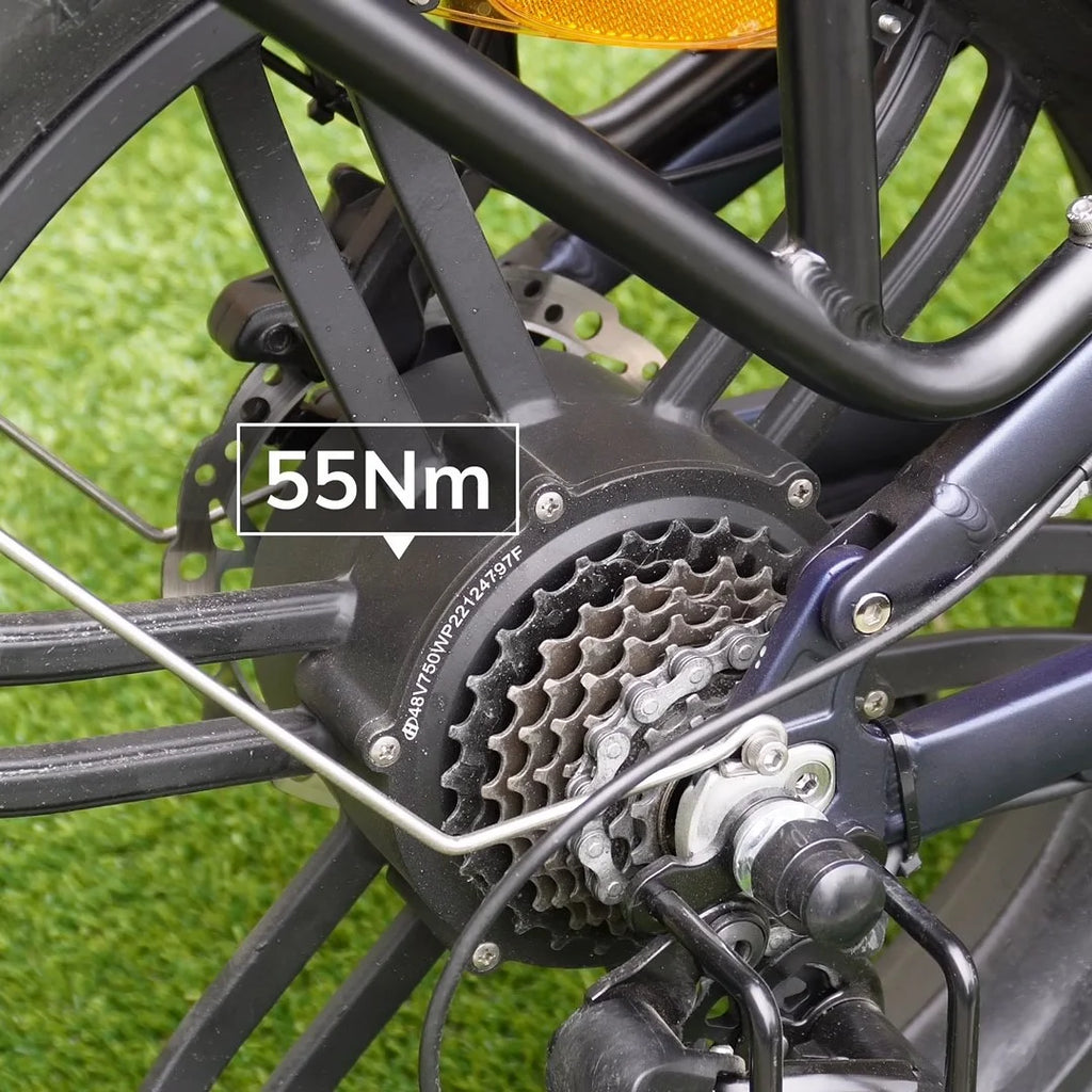 750W 20" Fat Tire 8-Speed Folding Electric Bike B36555