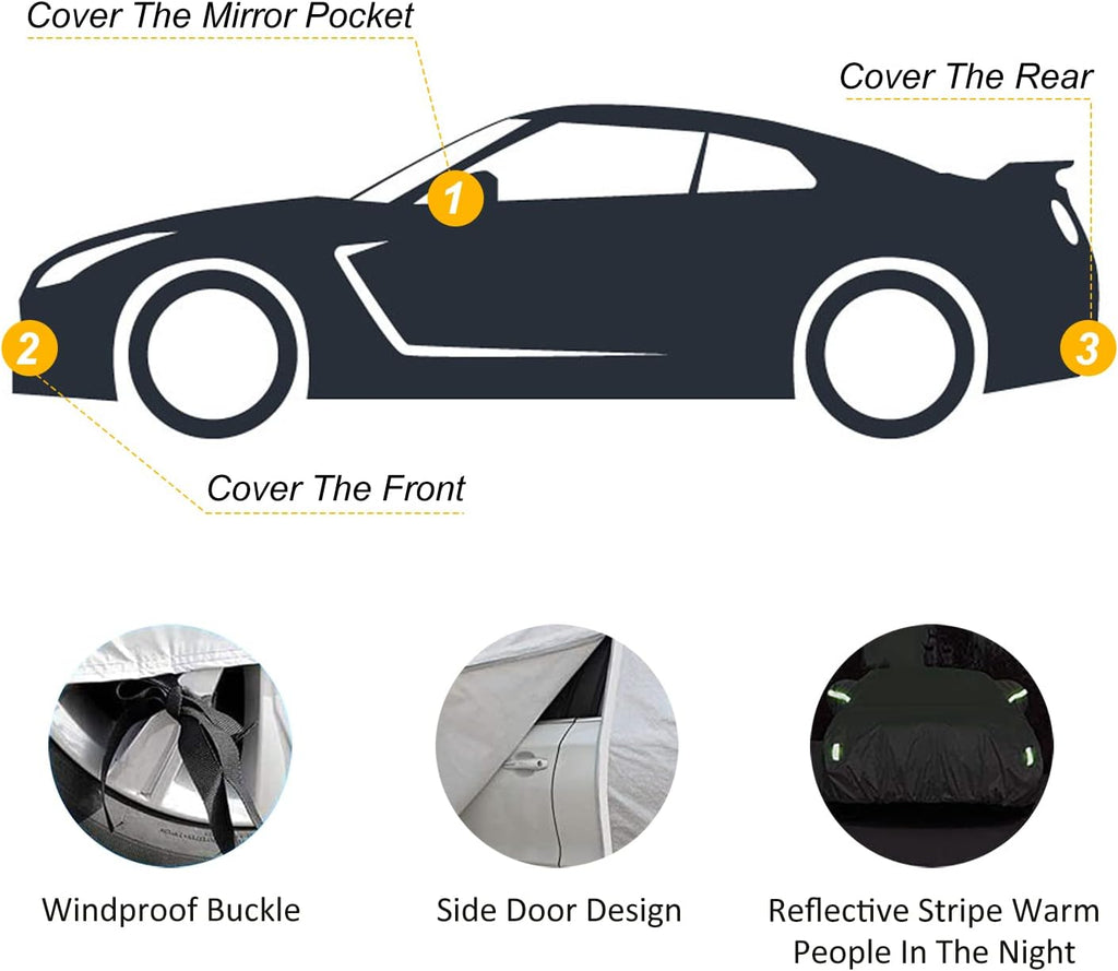 6 Layers Waterproof SUV Car Cover with Zipper T578512