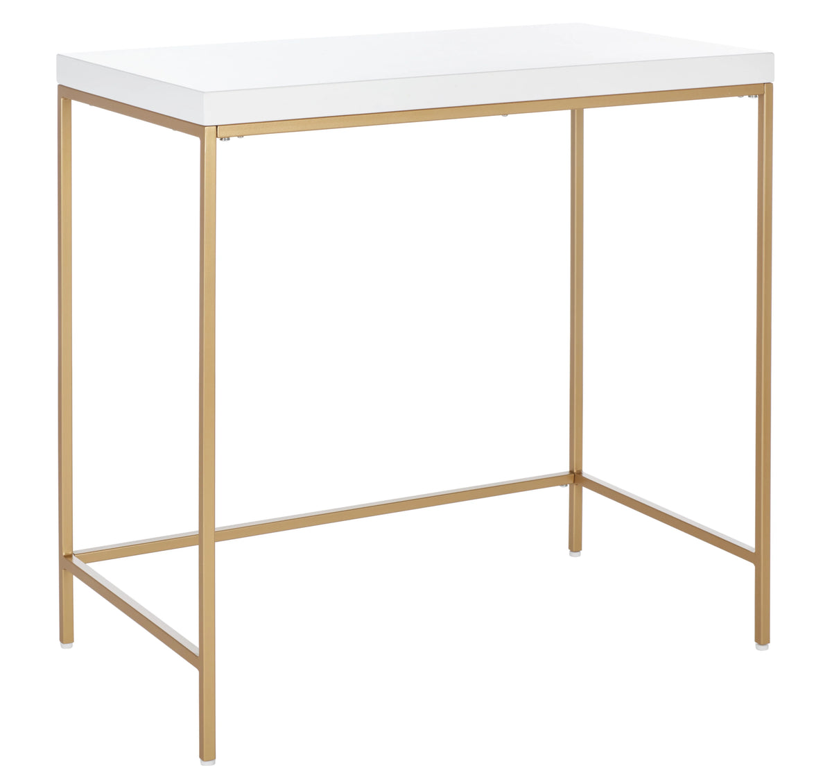 White Gold Wood Writing Desk J4631