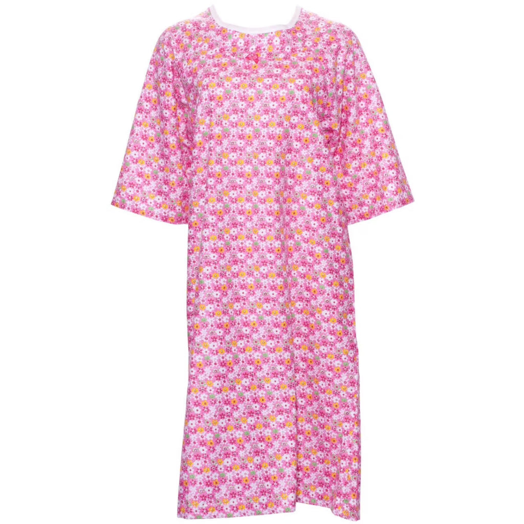 Flannel Nightgown with Shoulder Wrap R705534