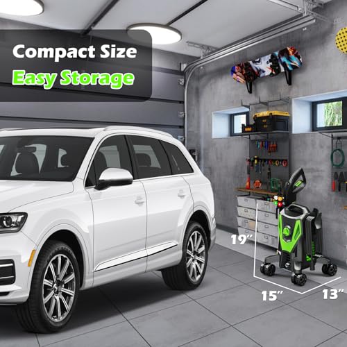 Green Electric Pressure Washer with Foam Cannon K435