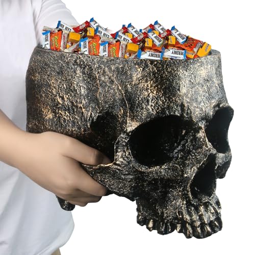 Extra Large Skull Candy Dish Bowl Holder Resin Decor A648539