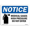 12 x 18 in. Medical Gases High Pressure Sign Q1875