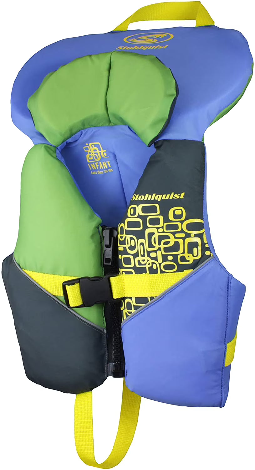 Blue/Green Kids Life Jacket for Children 30-50 lb X86508