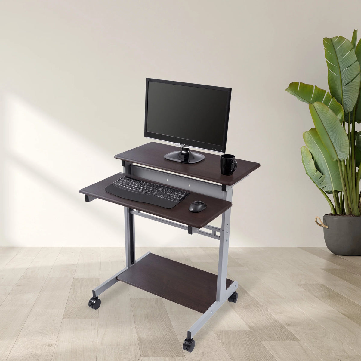 Adjustable Height Two Tier Standing Desk Workstation Y793501