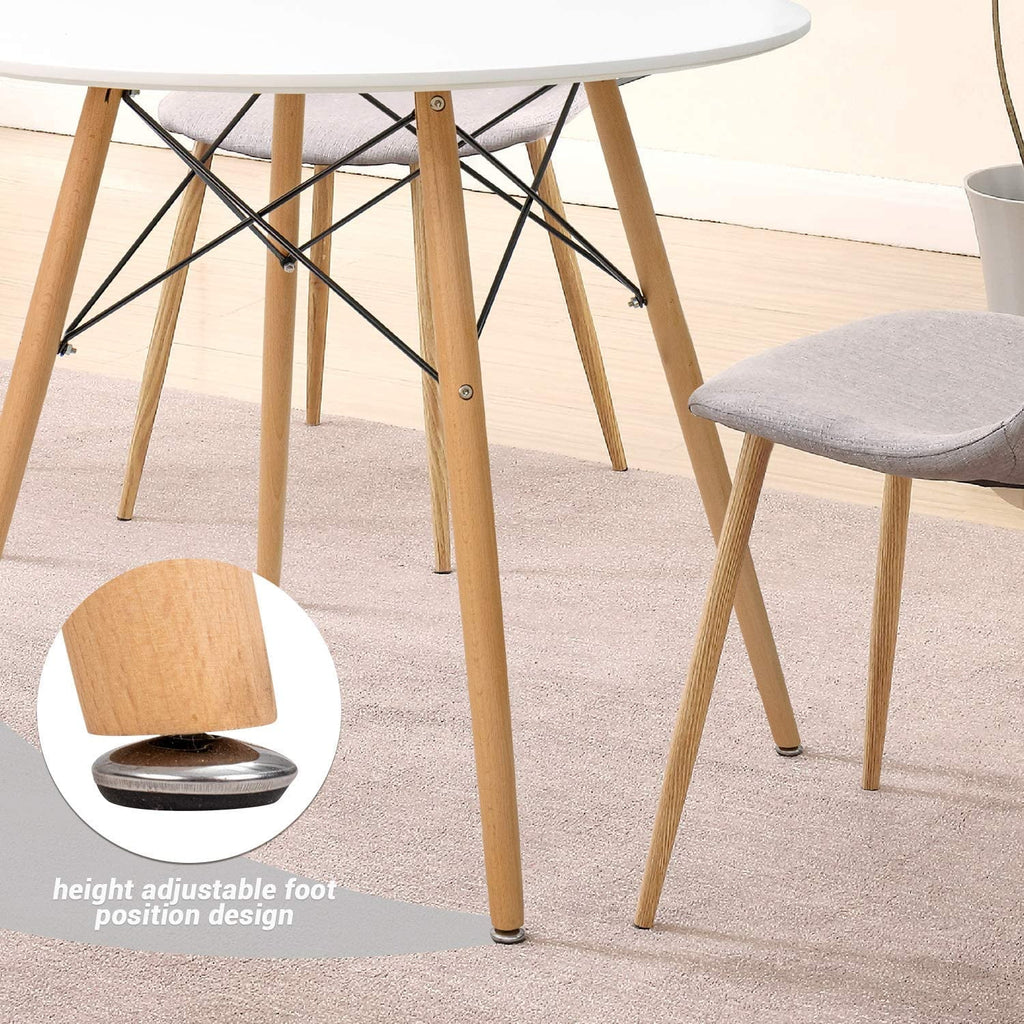 White Round Dining Table 32" Pedestal V578