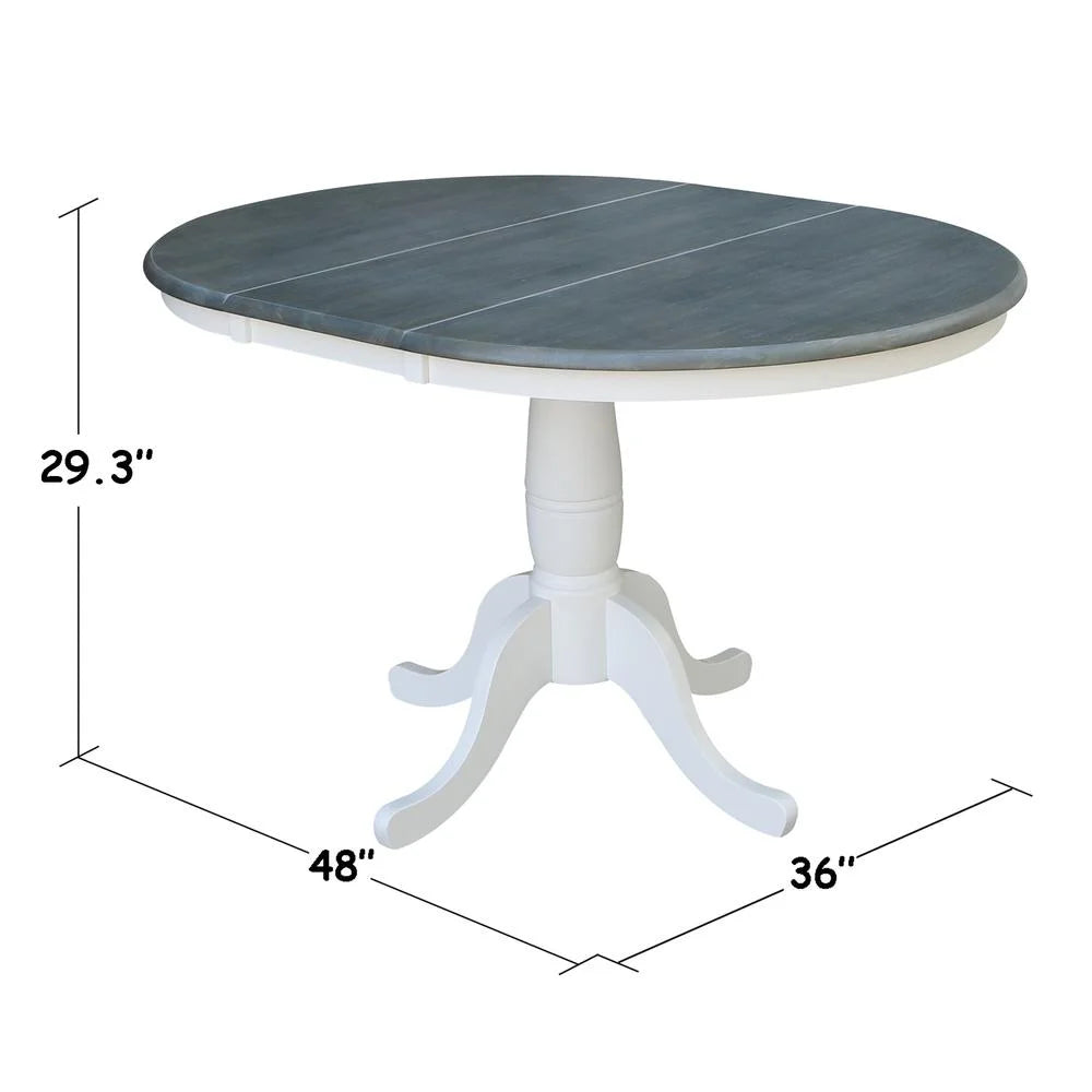36" Wood Round Table with 12" Leaf V3242