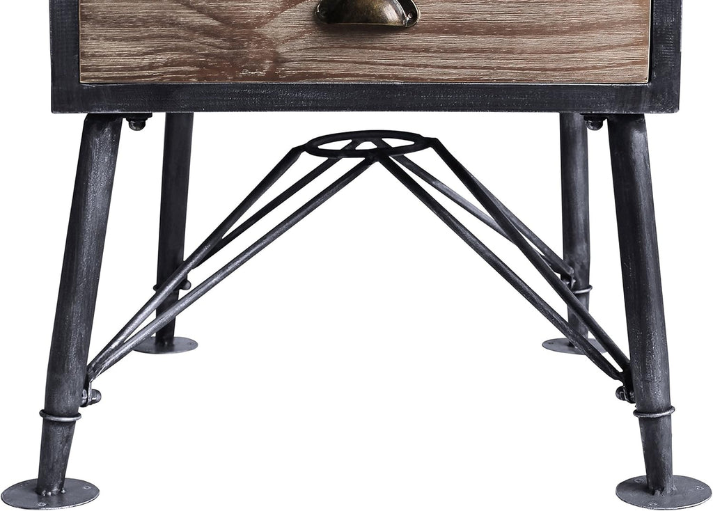 Industrial Gray 2-Drawer End Table A539487