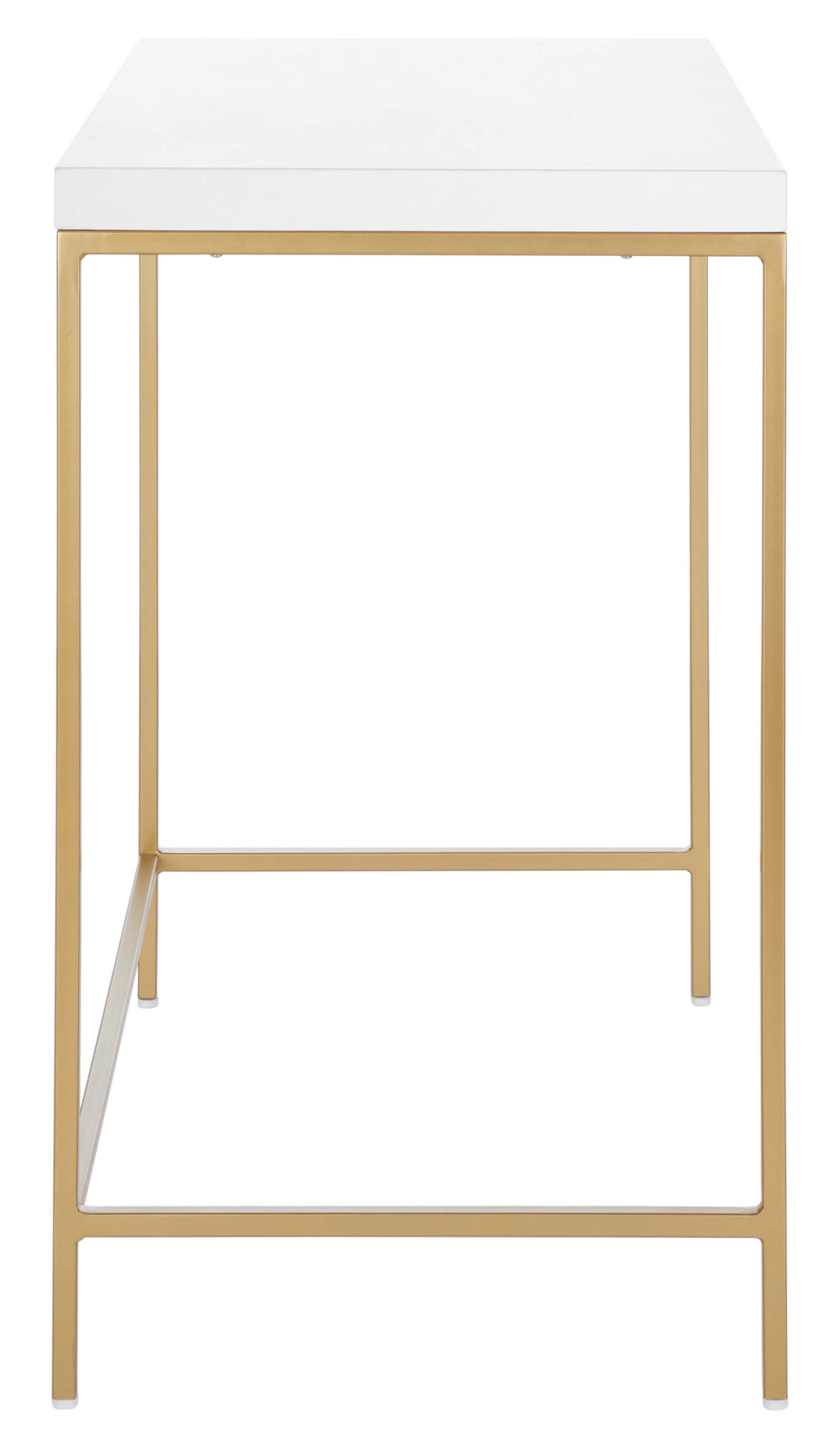 White Gold Wood Writing Desk J4631