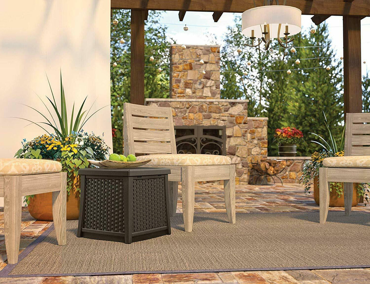 Resin Patio Storage End Table N45959