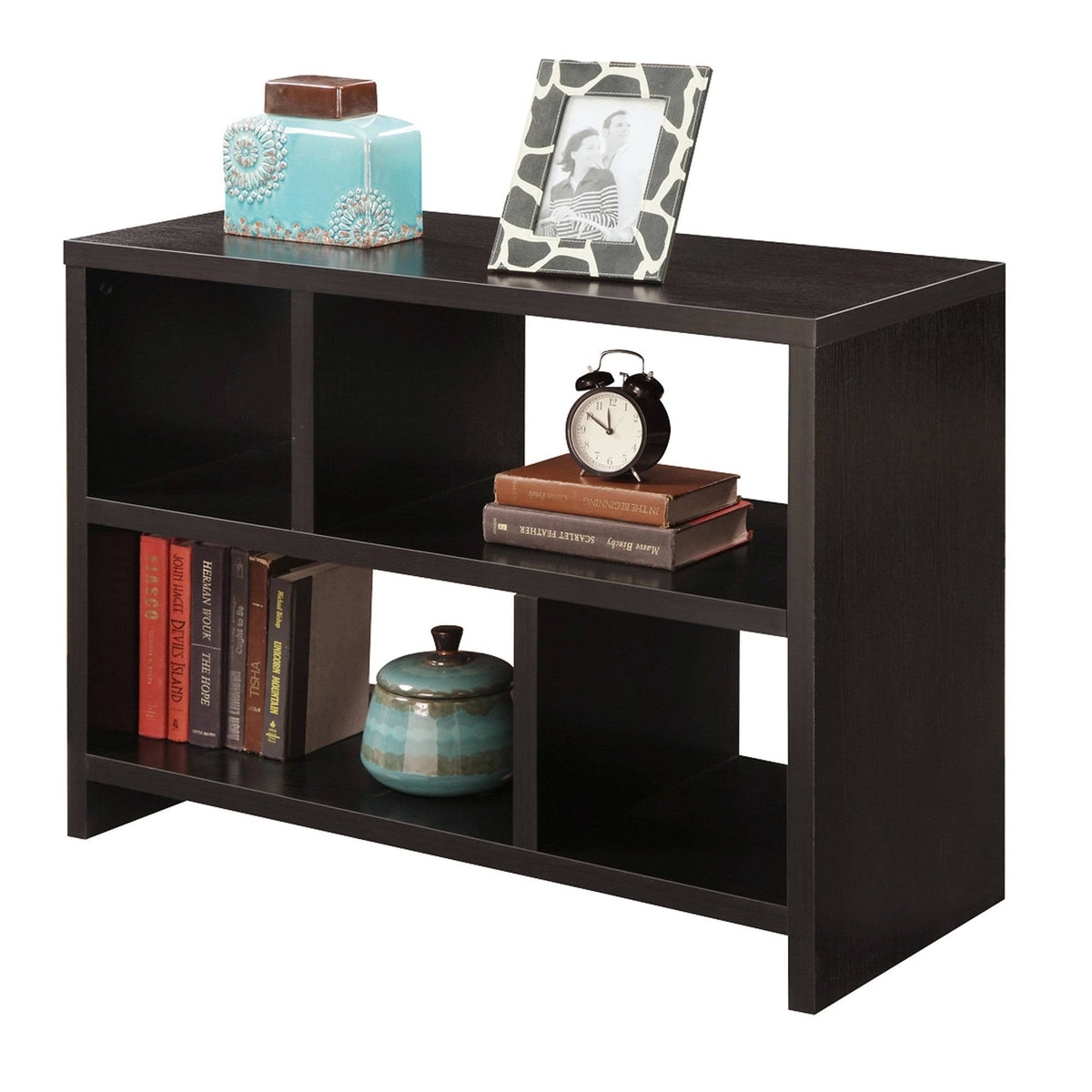 White Faux Marble 3 Tier Bookcase J941