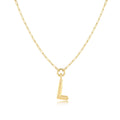 Gold-Filled Initial Necklace with A-Z Pendant Paperclip Chain Q560