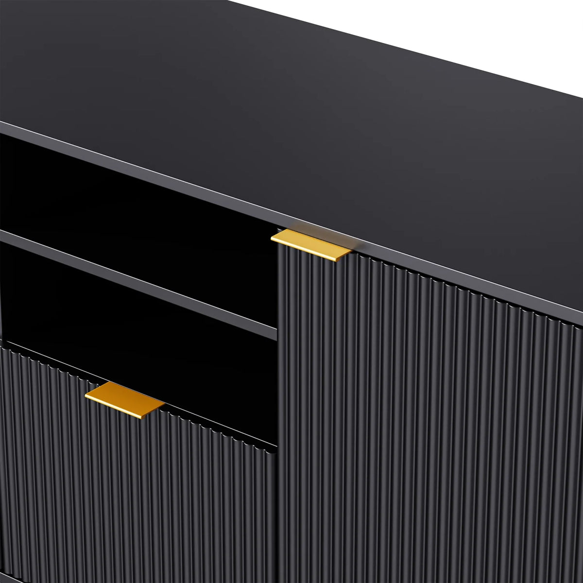 Modern TV Stand with 13 Shelves, 8 Drawers and 2 Cabinets H26110