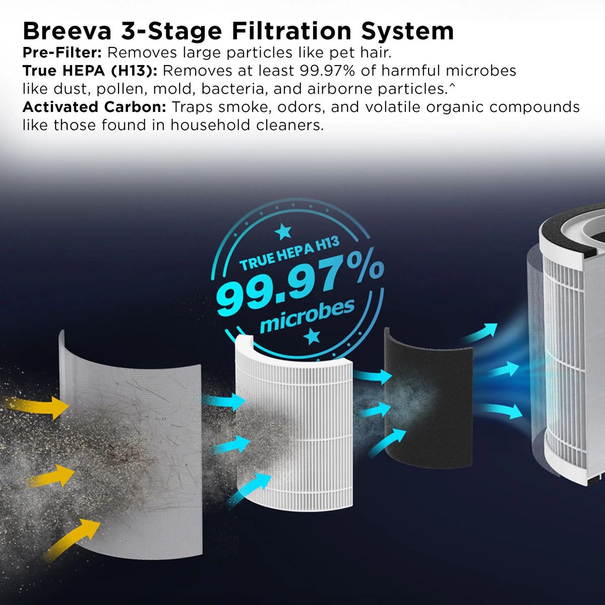 True H13 HEPA Air Purifier with Night Light M72389