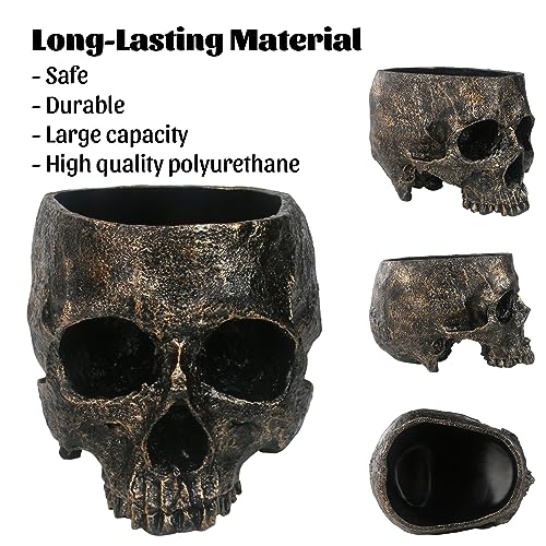 Extra Large Skull Candy Dish Bowl Holder Resin Decor A648539