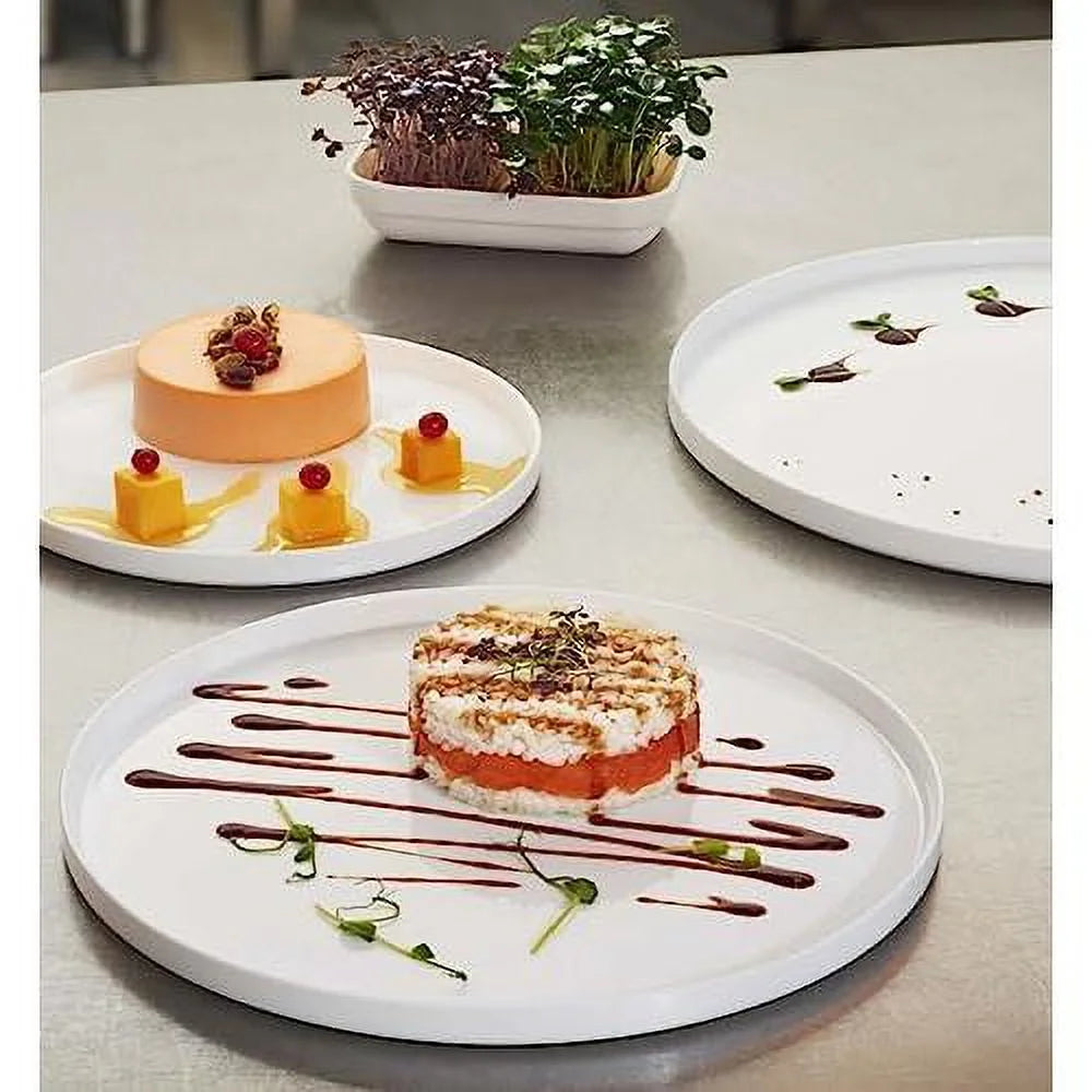 Set Of 6 Tempered Opal Glass Dinner Plates K98733