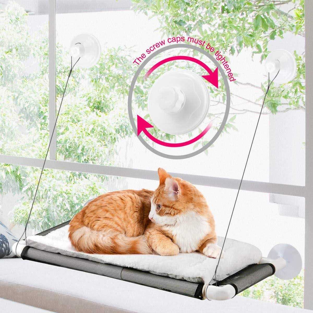 Cat Window Perch Hammock Seat with Fleece Blanket G5038