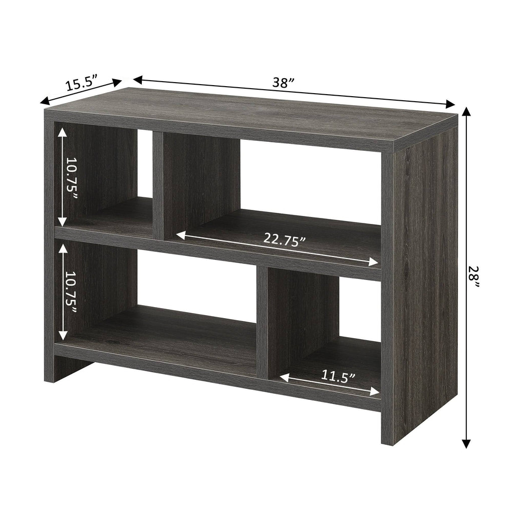 White Faux Marble 3 Tier Bookcase J941