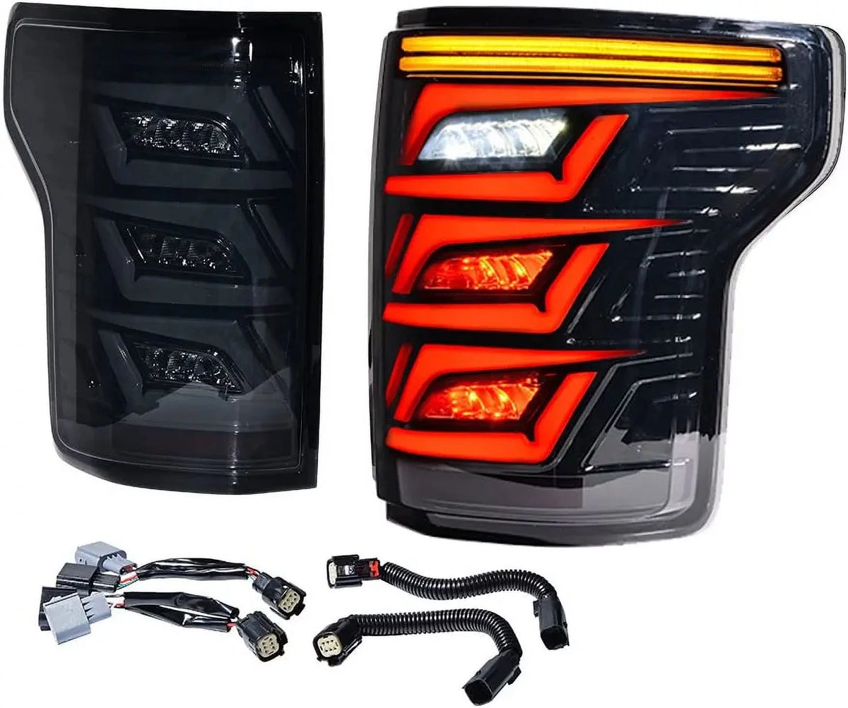 Smoked Lens LED Rear Brake Tail Lights Assembly D34100
