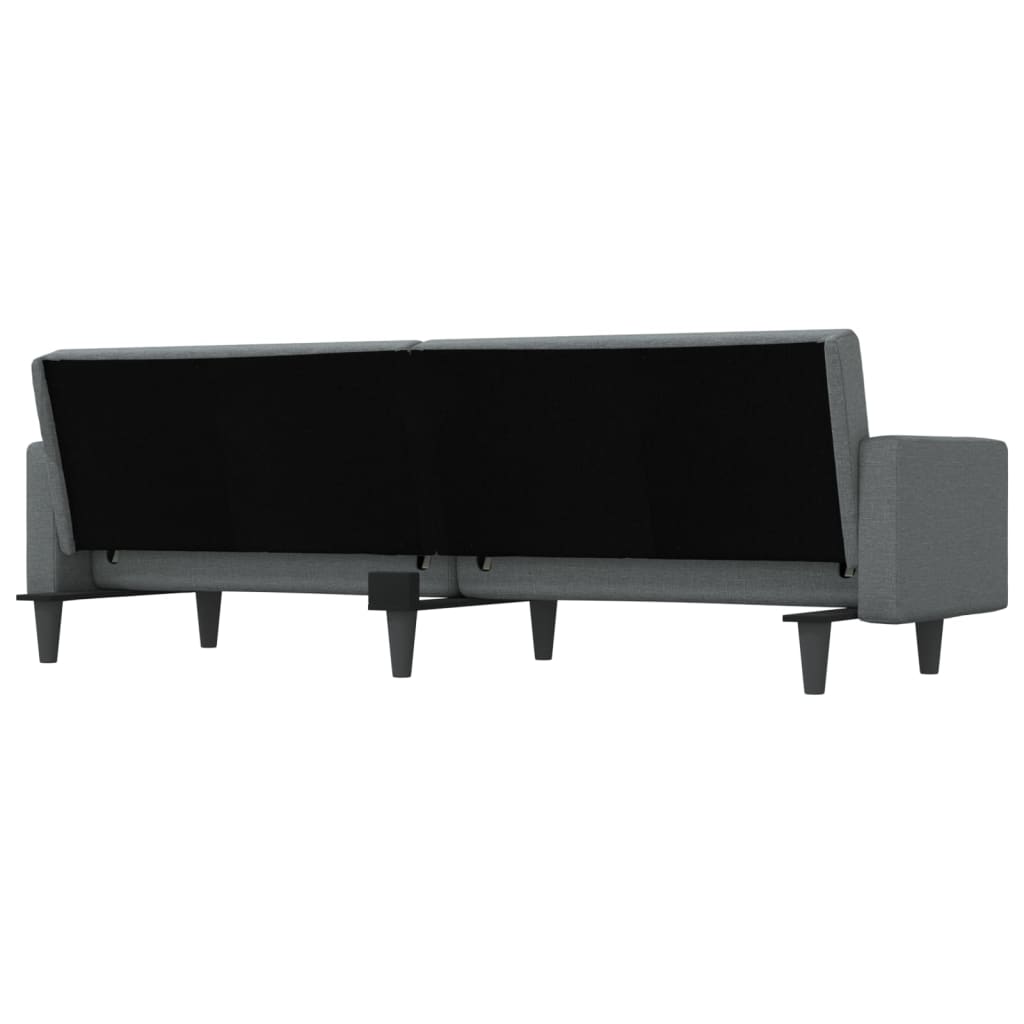 Dark Gray Fabric Sofa Bed with Cushions Z6341