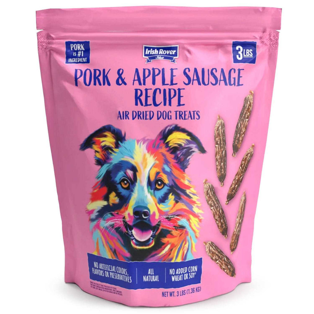 Air Dried Pork and Apple Sausage Dog Treats G529