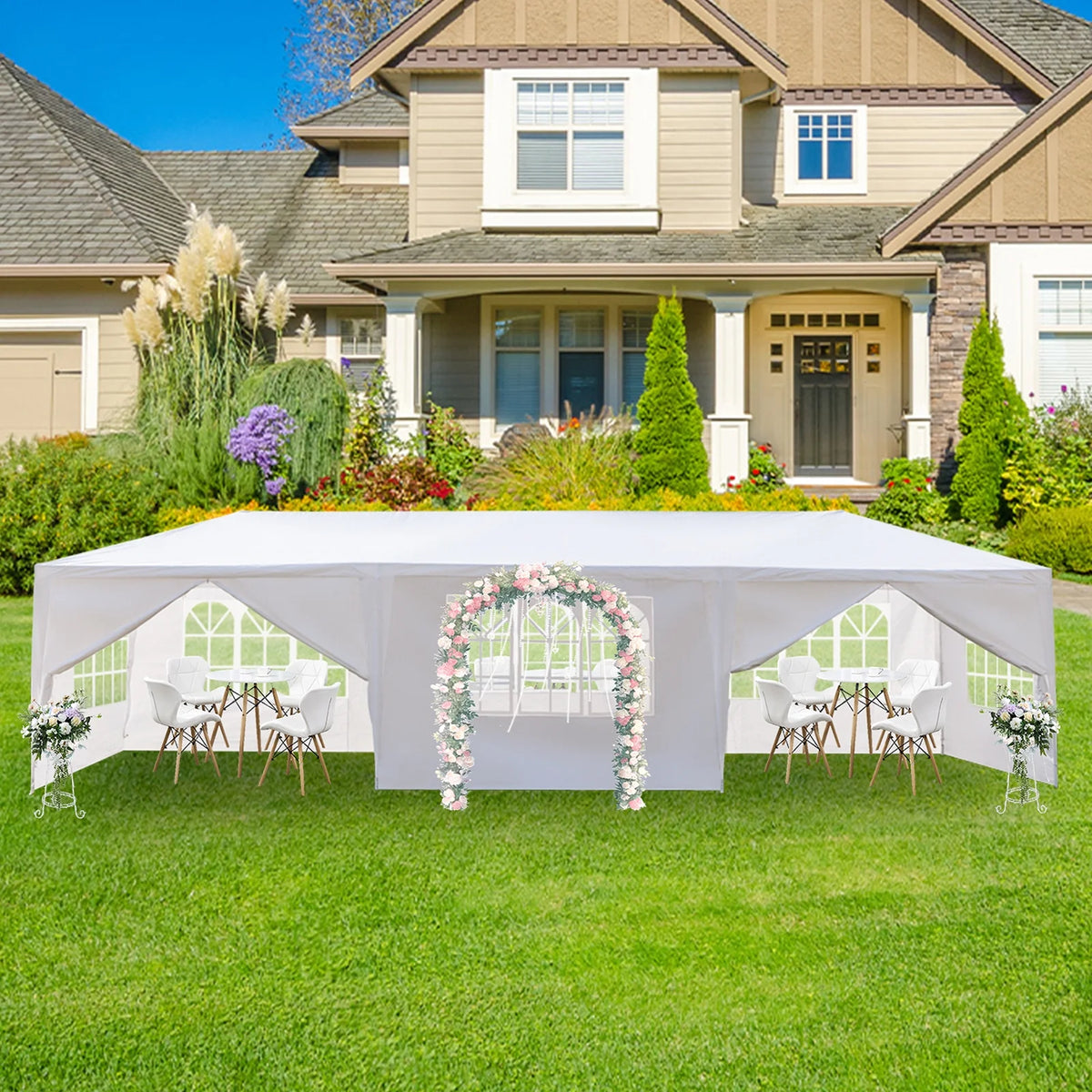 10' x 10' Waterproof White Canopy Tent M8273