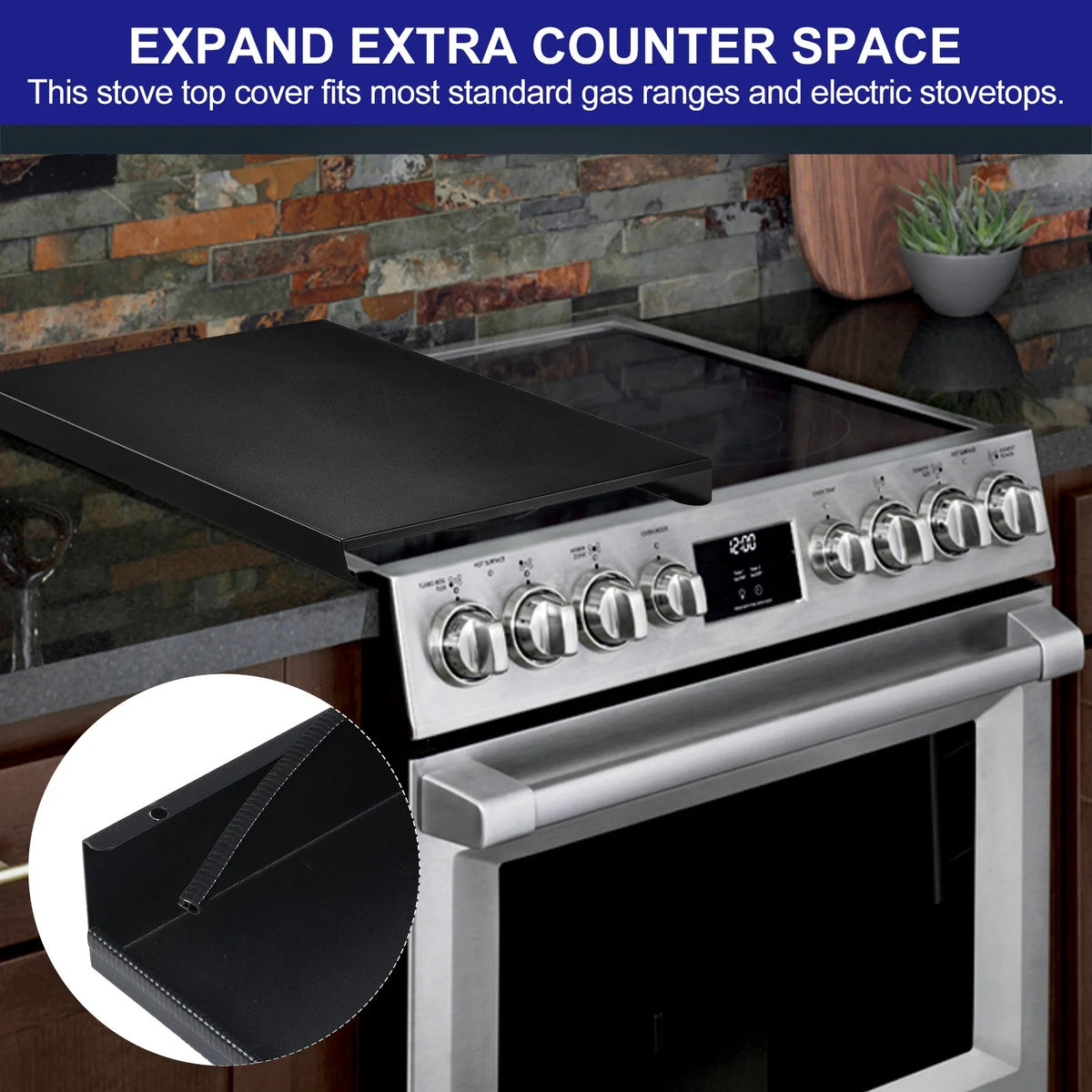 Black Stove Top Cover for Gas Stove U544926