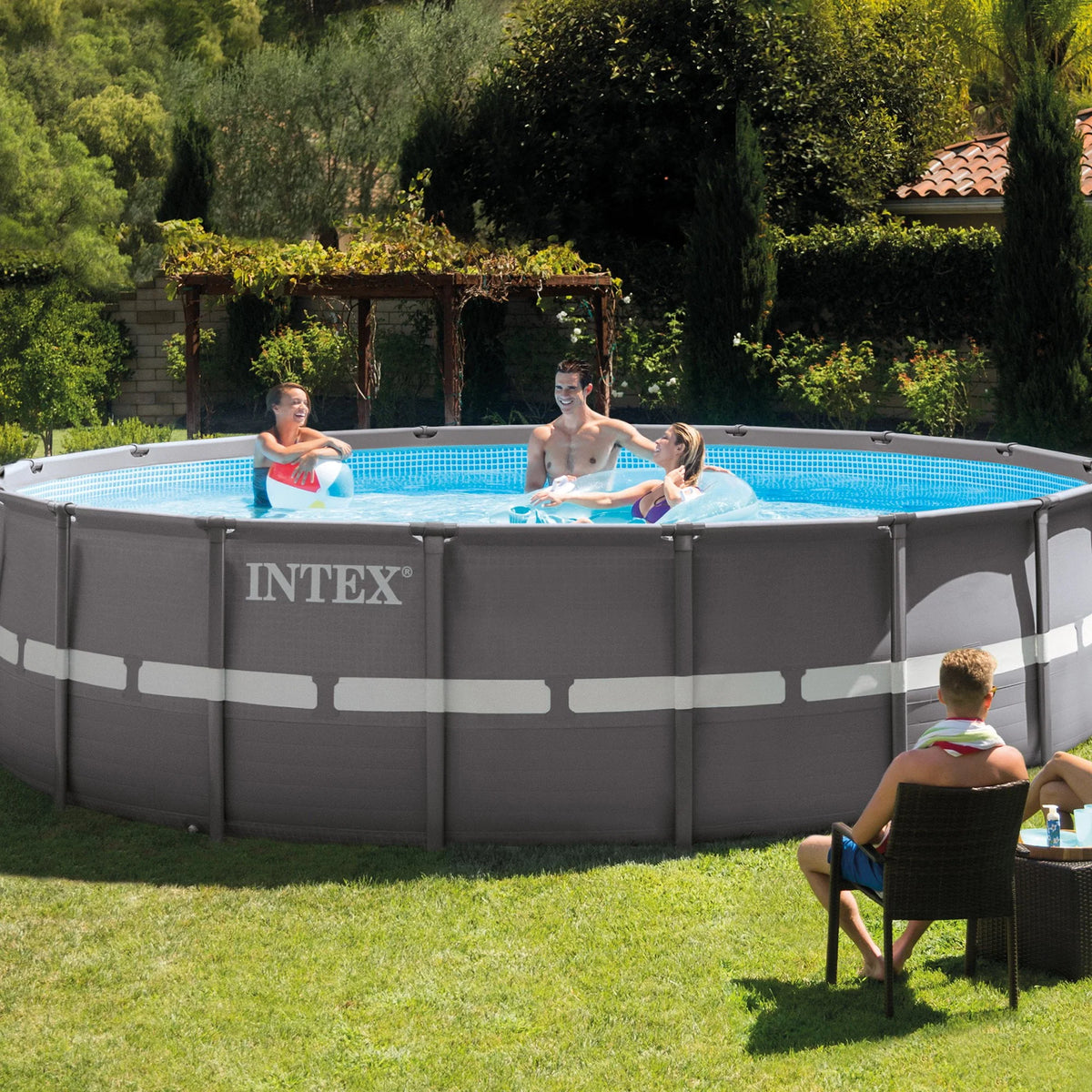 18ft X 52in Ultra Frame Pool Set with Sand Filter Pump G170