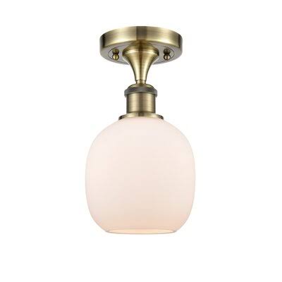 Antique Brass Semi Flush Mount Light Fixture Y628749