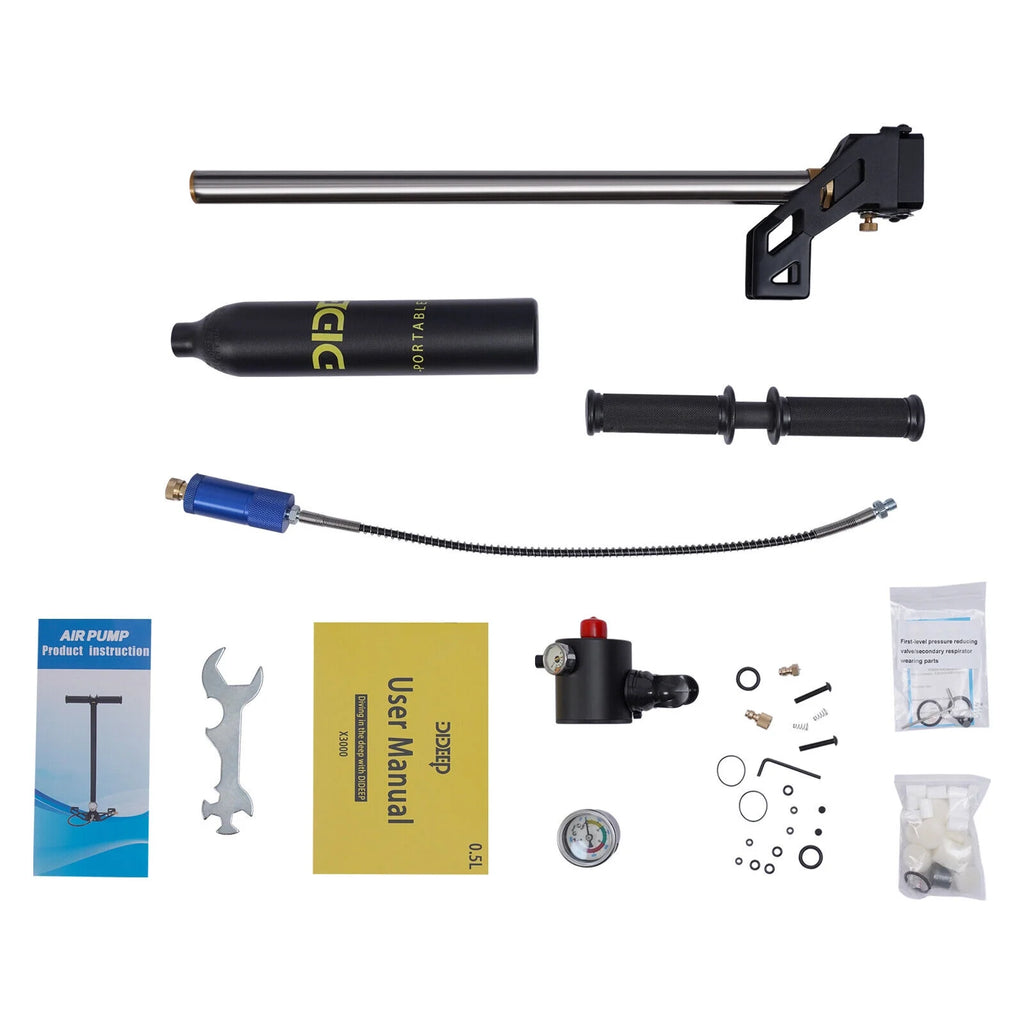 0.5L Oxygen Tank 4500PSI High Pressure Pump Mini Scuba Diving Equipment Tool Kit J9517