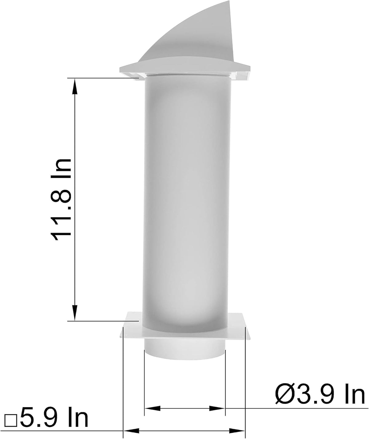 White Louvered Dryer Vent Hood with Pipe and Duct Connector, Pack of 2 X83013