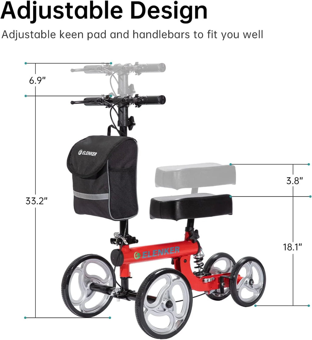 Steerable Knee Scooter Silver B7890
