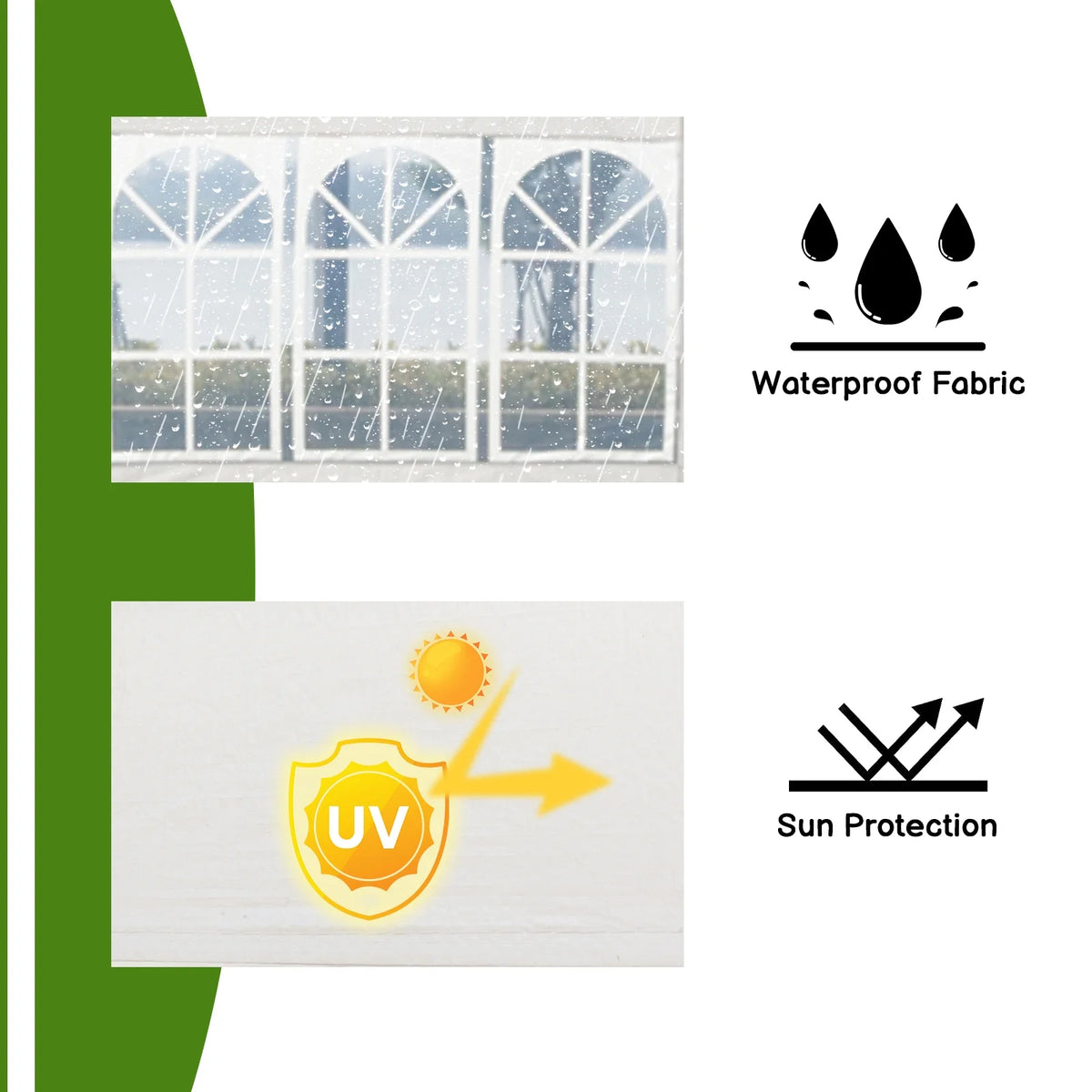 10' x 10' Waterproof White Canopy Tent M8273
