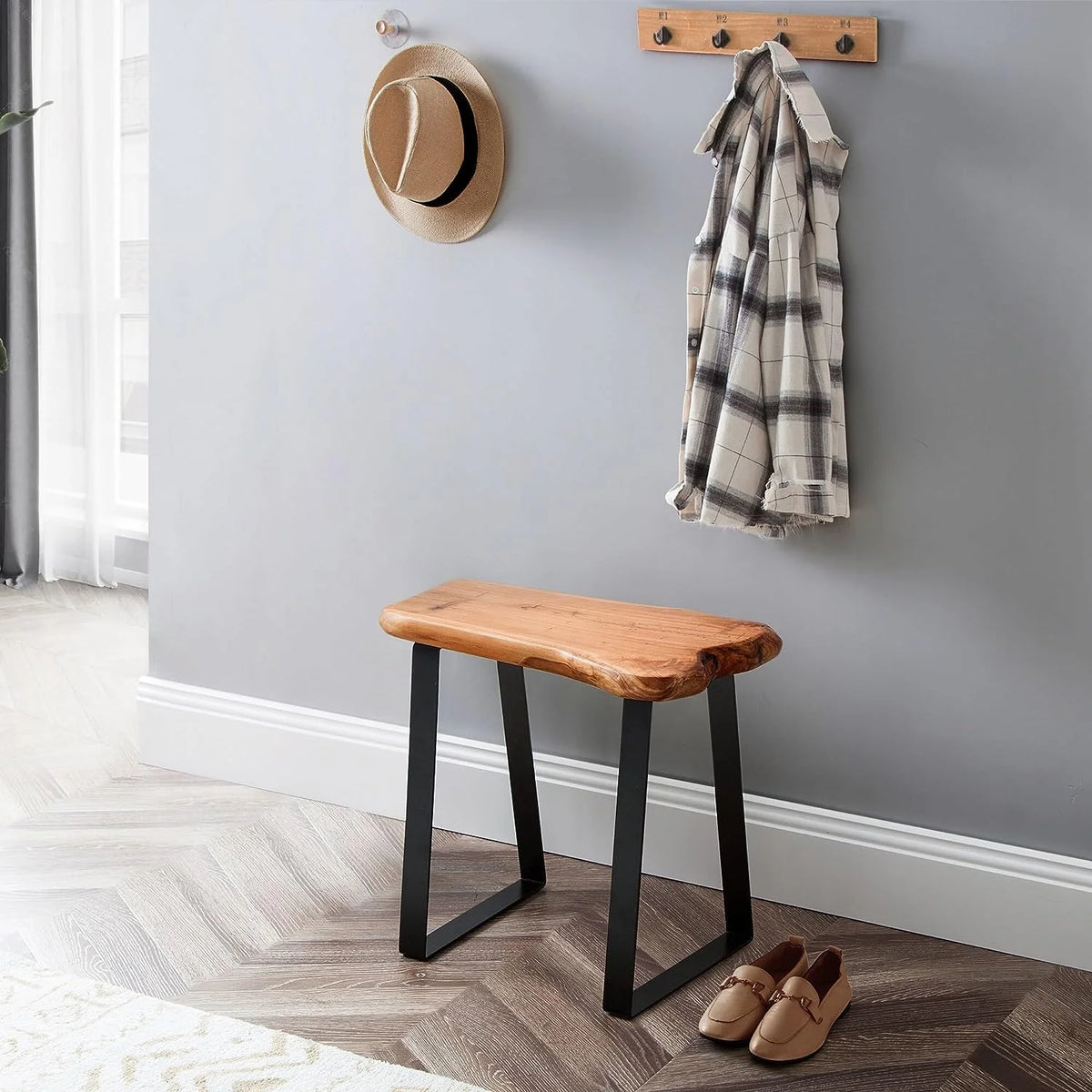 Small Wood Entryway Stool And Stand Bench V9437