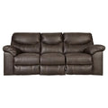Fabric Reclining Sofa in Teak Brown O61115