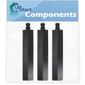 3-Pack BBQ Gas Grill Tube Burner Replacement Parts, Cast Iron, 15 3/4" H168495