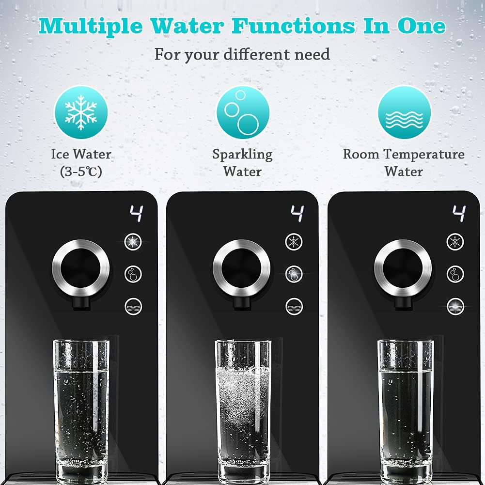 Black Countertop Sparkling Water Maker J159104