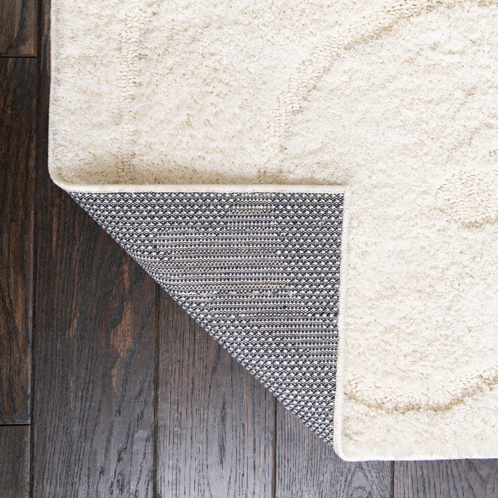 8' x 10' Ivory Shag Rug R507311