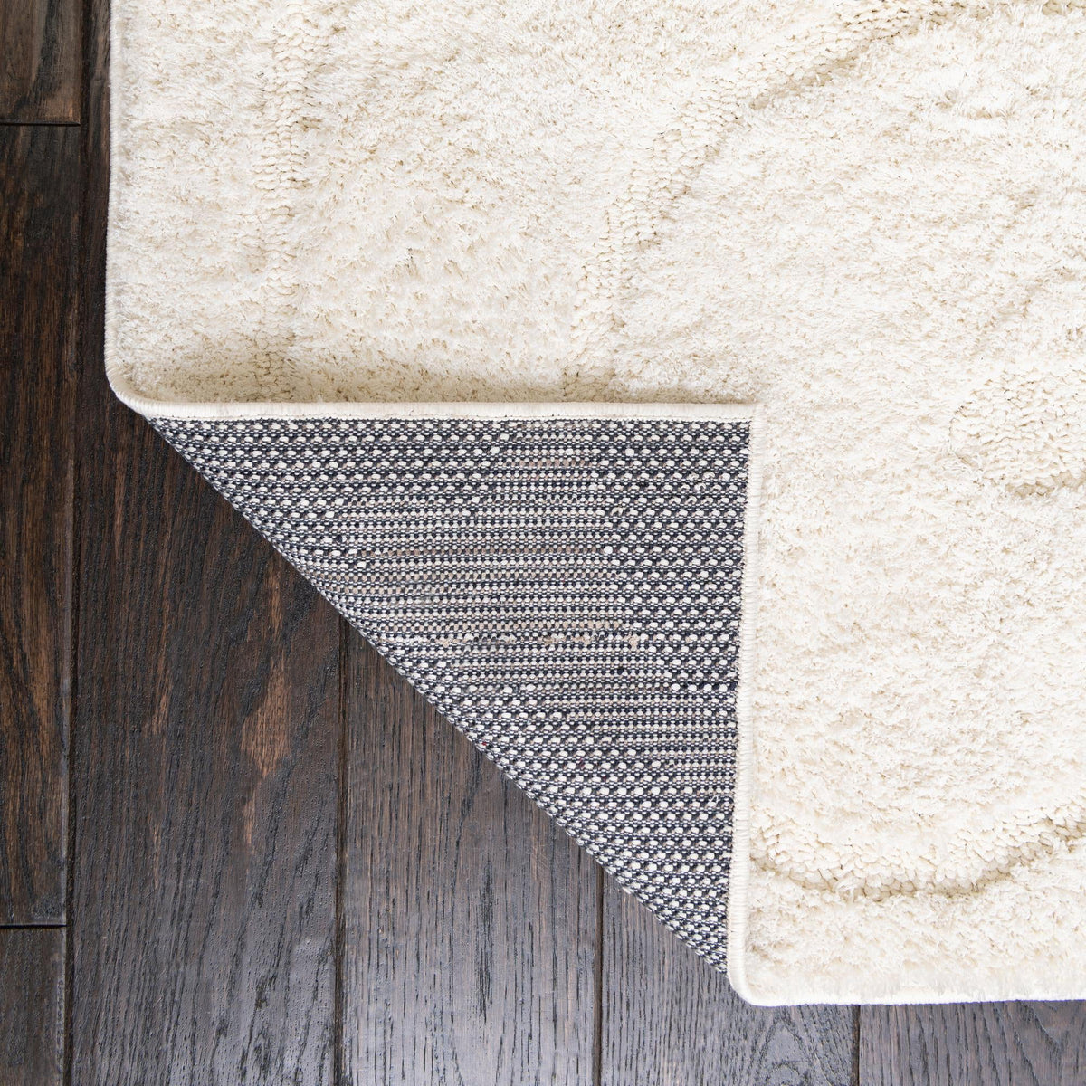 8' x 10' Ivory Shag Rug R507311