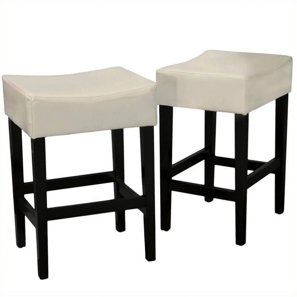 Ivory Backless Counter Stools Set of 2 F582